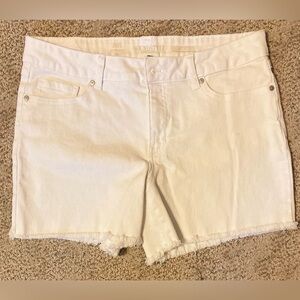Sound/Style White Hope High Rise Cut Off Denim Shorts Size 12
